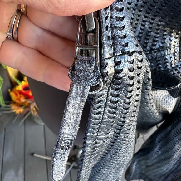 Genuine soft leather Banoeemee designer jacket/ blazer  in gunmetal silver - Picture 10 of 13